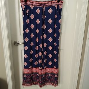 Wide Leg Patterned Pants